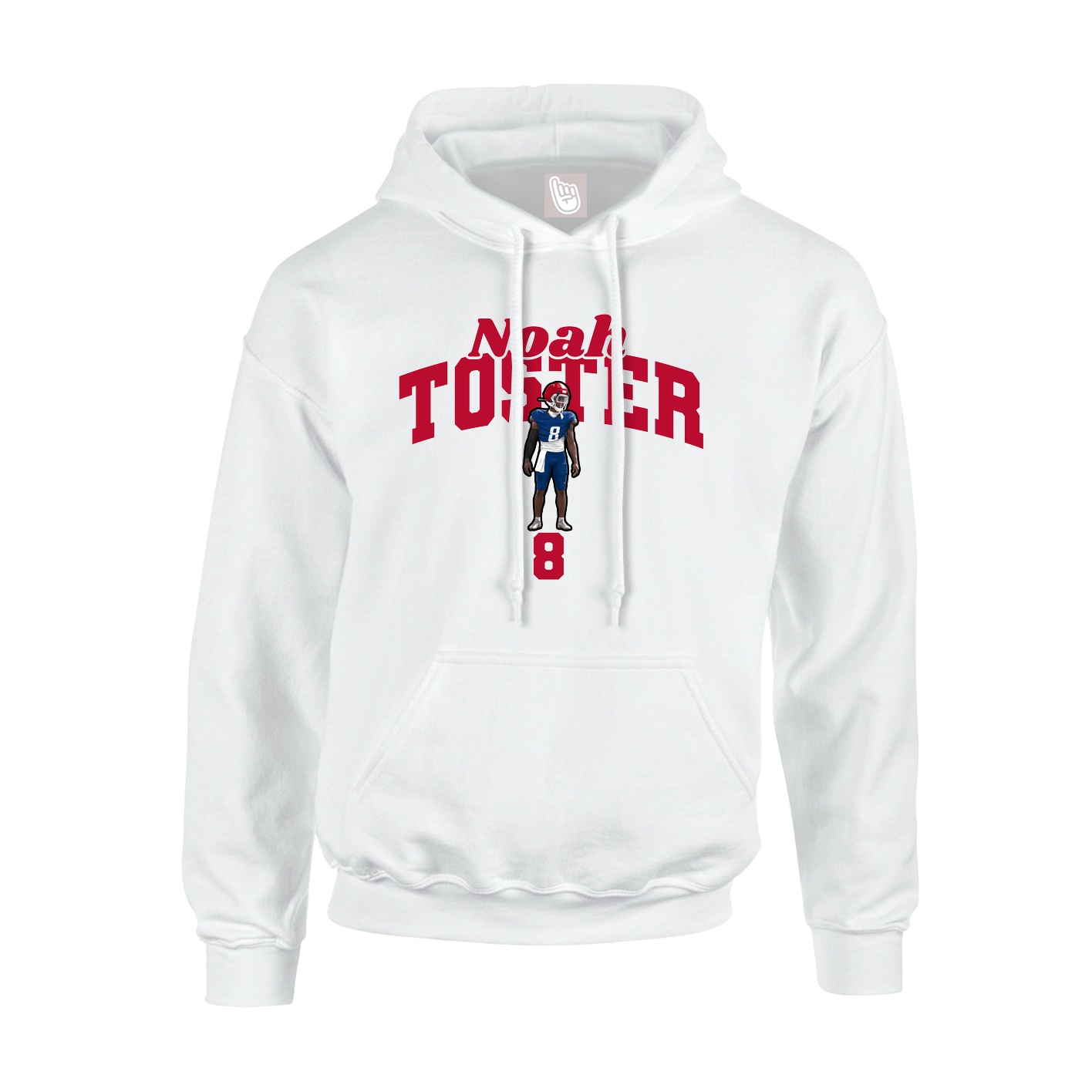 Youth Hoodie — Signature Arch in White