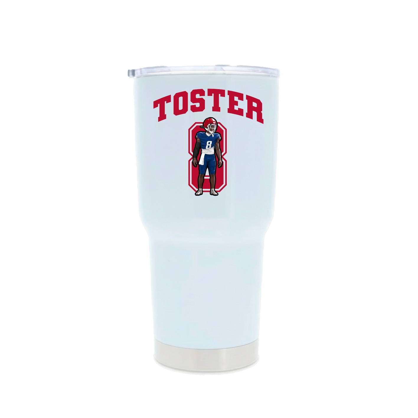 30oz Stainless Steel Tumbler — Number in White