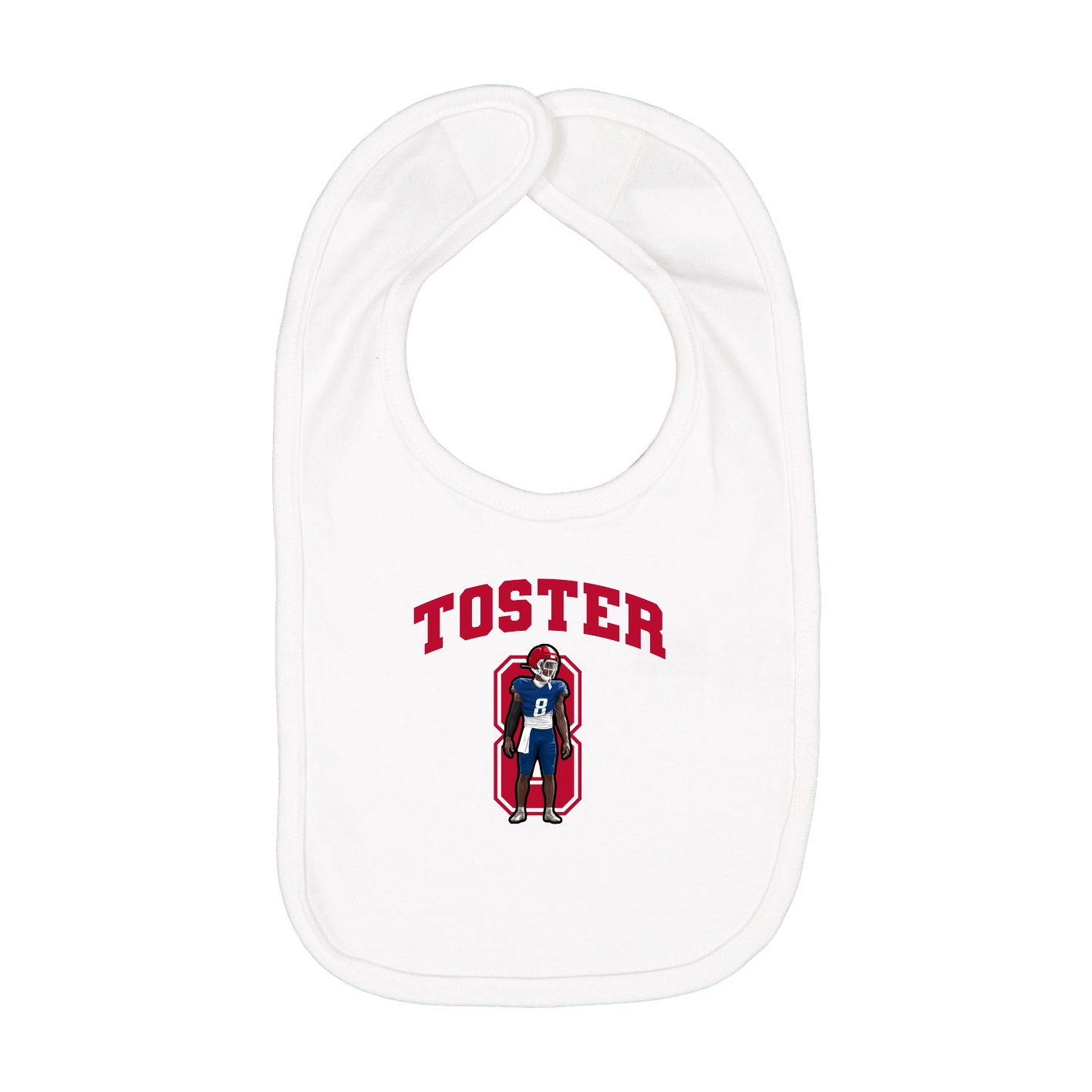 Infant Bib — Number in White
