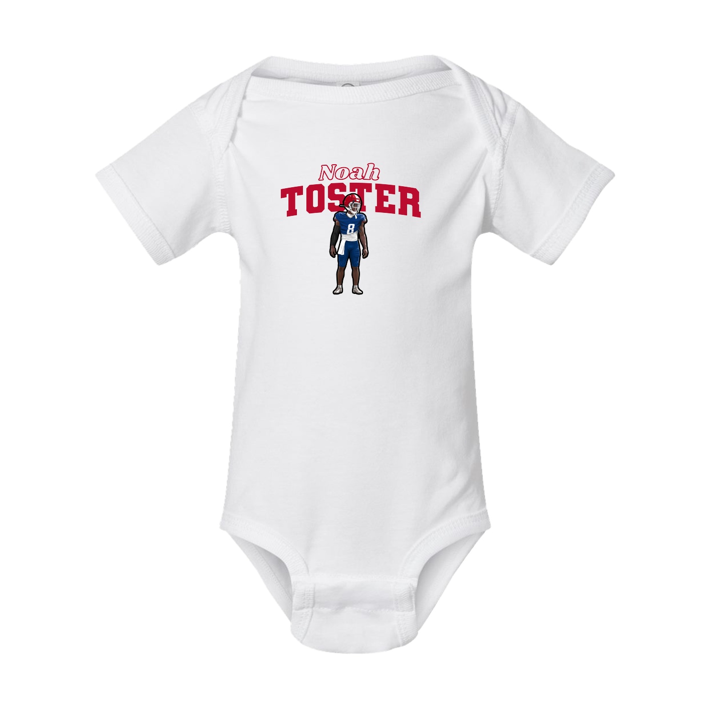 Baby Onesie — Name Arch in White