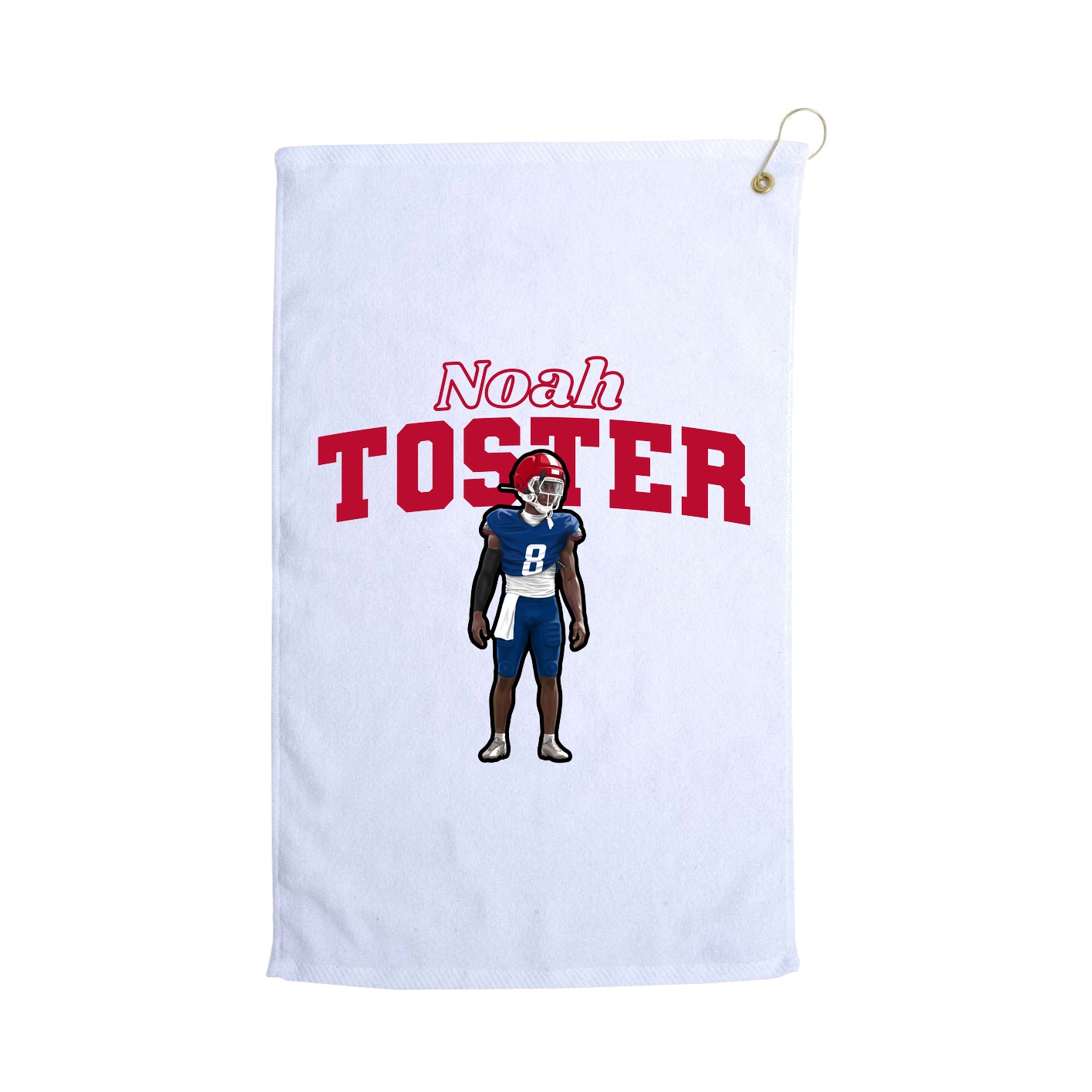 Golf Towel — Name Arch in White