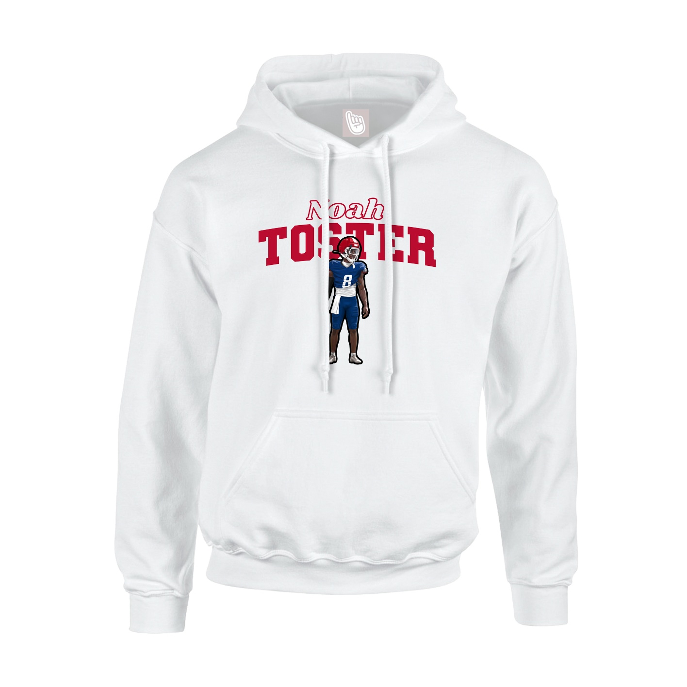 Hoodie — Name Arch in White