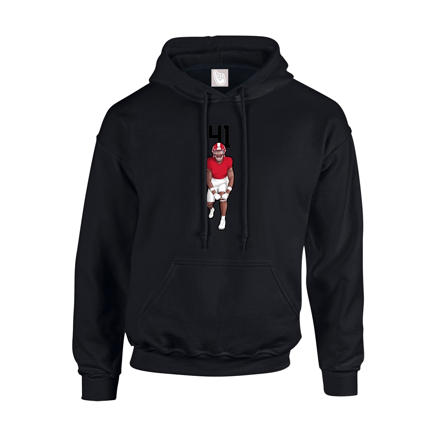 Hoodie — Number Top in Black