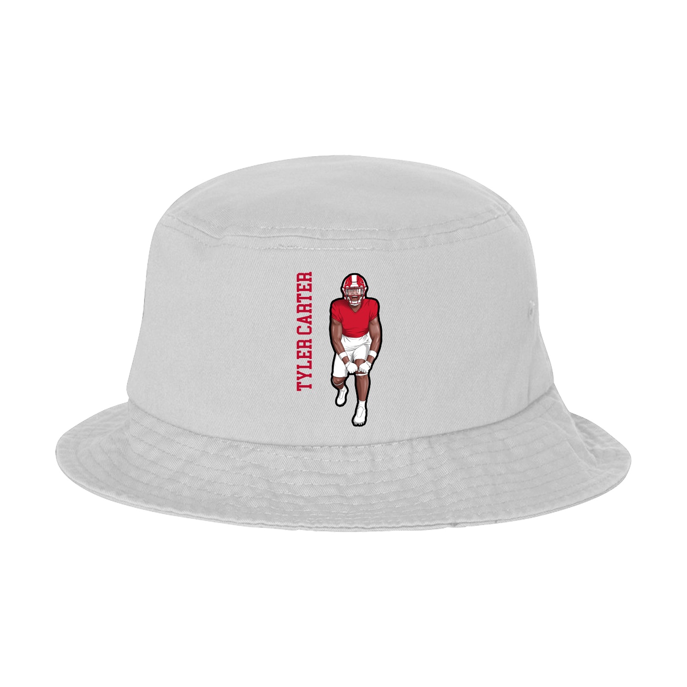 Bucket Cap — Name Vertical in White