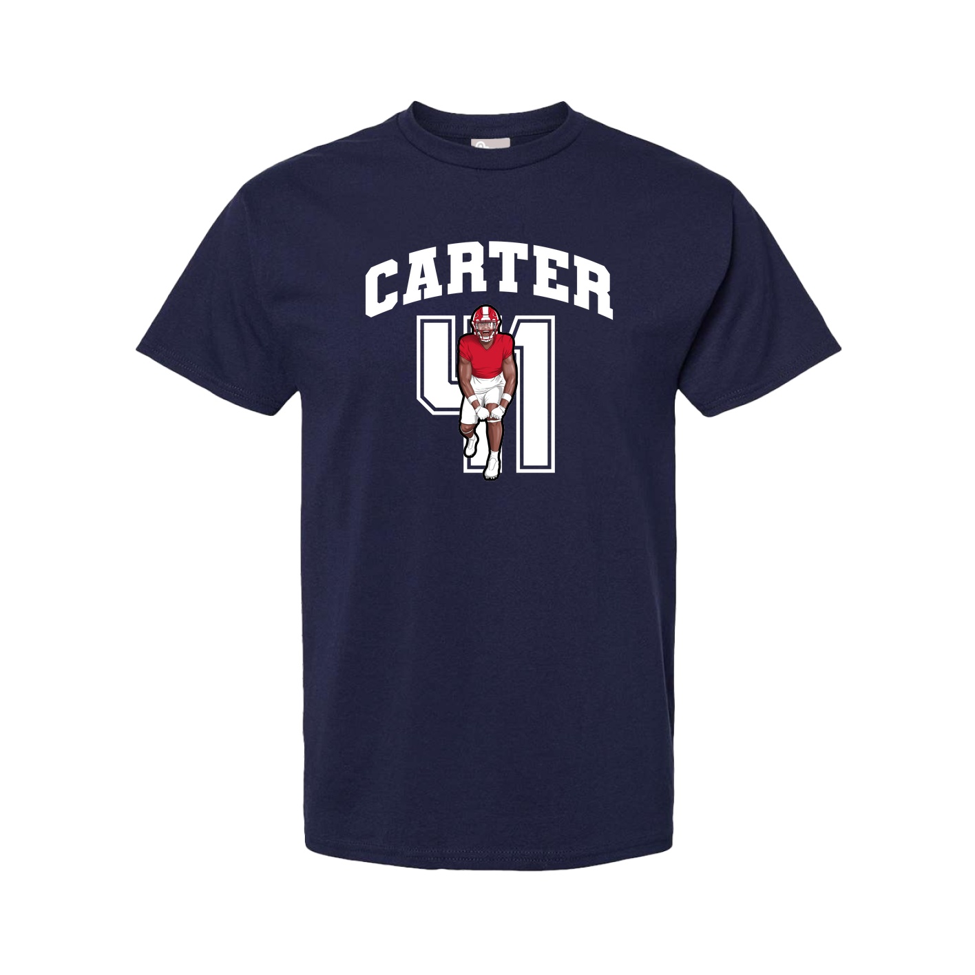 Youth Tee — Number in Navy