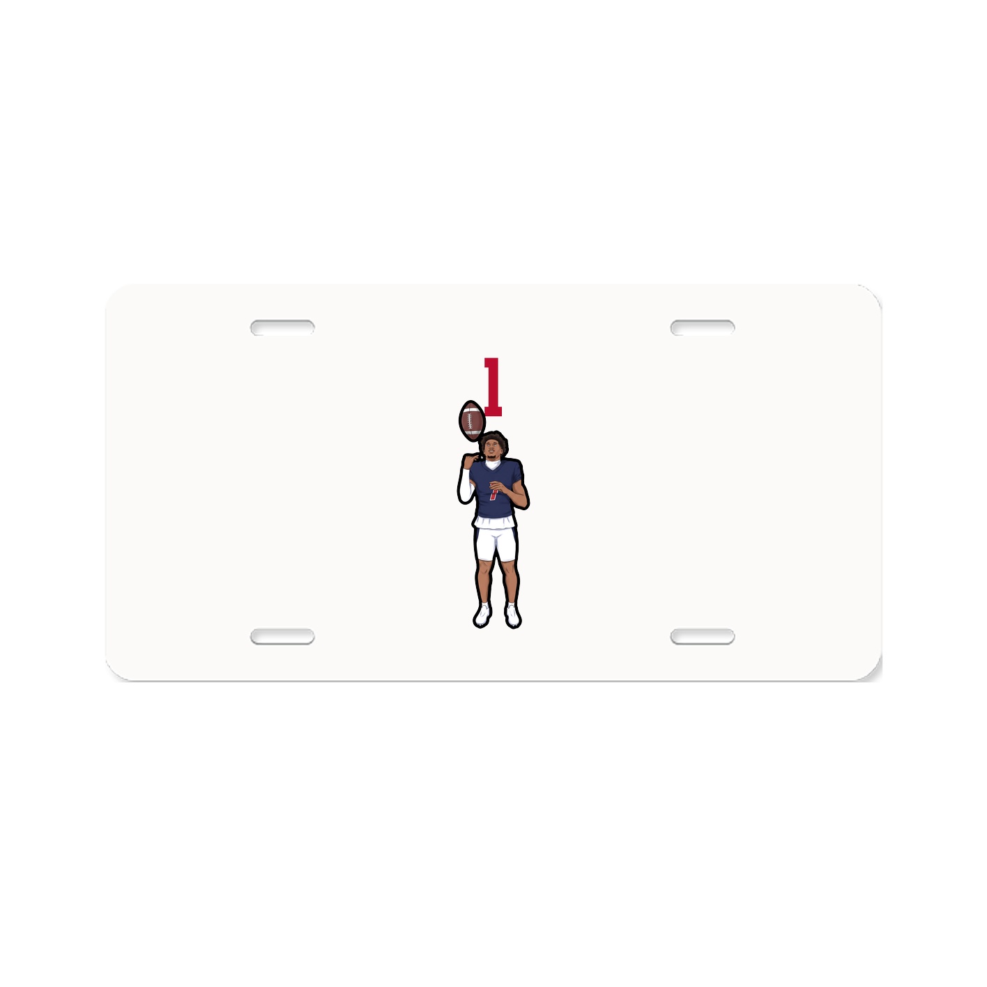 License Plate — Number Top in Classic