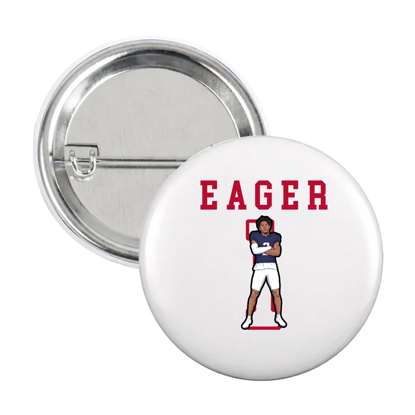 Game Day Button — Shirsey in White