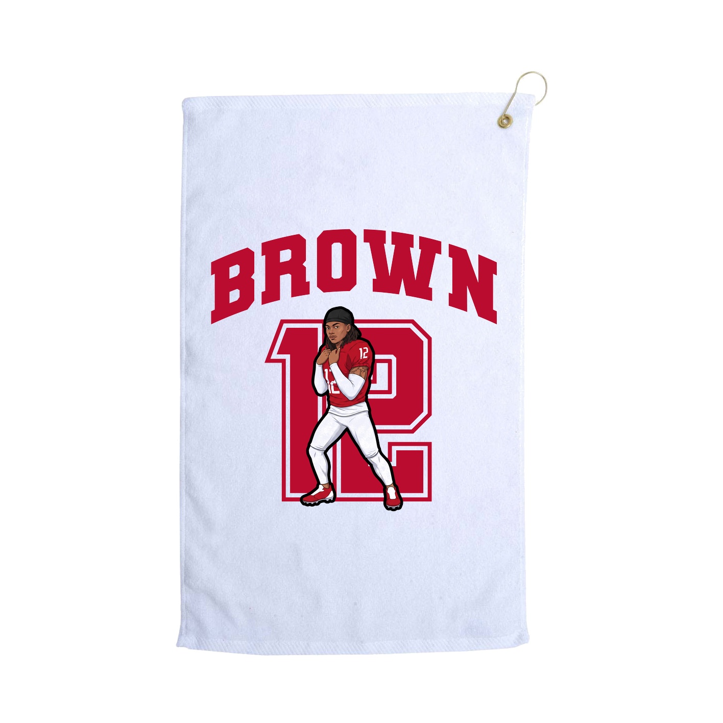 Golf Towel — Number in White