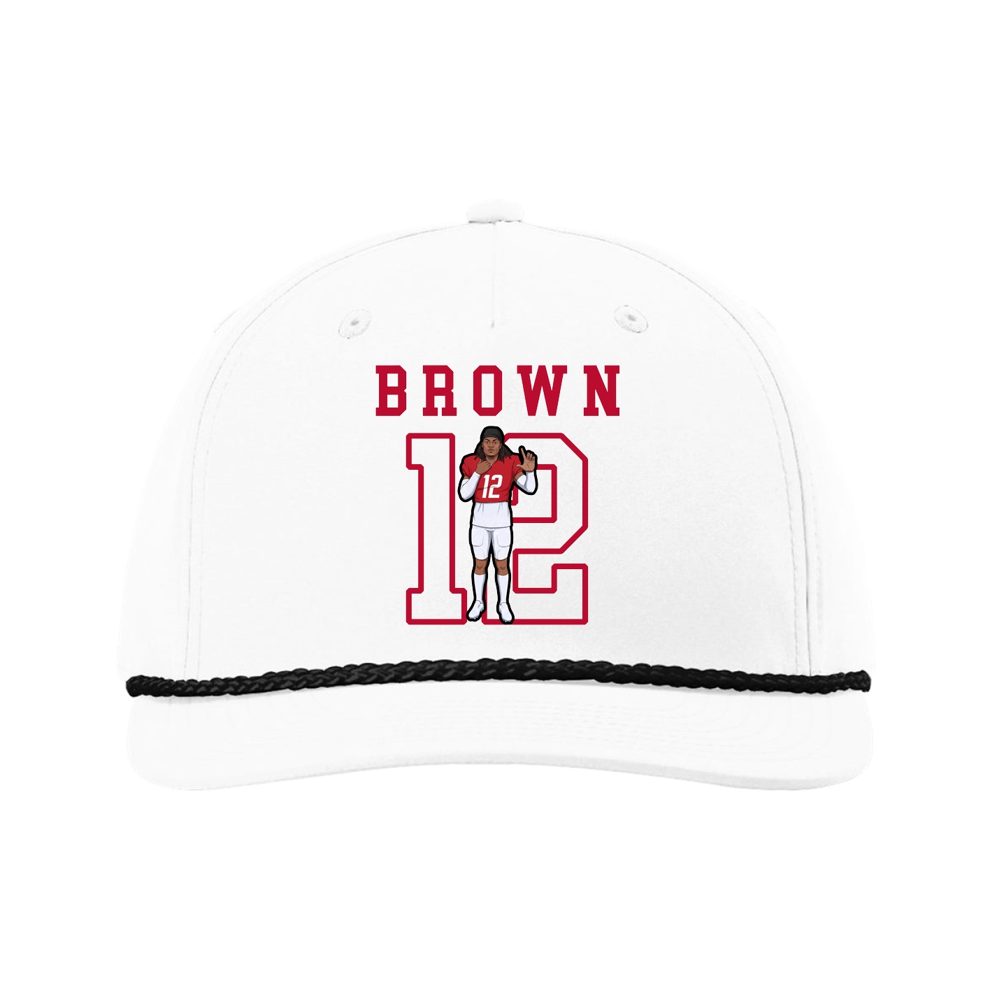 Five-Panel Classic Rope Cap — Shirsey in White