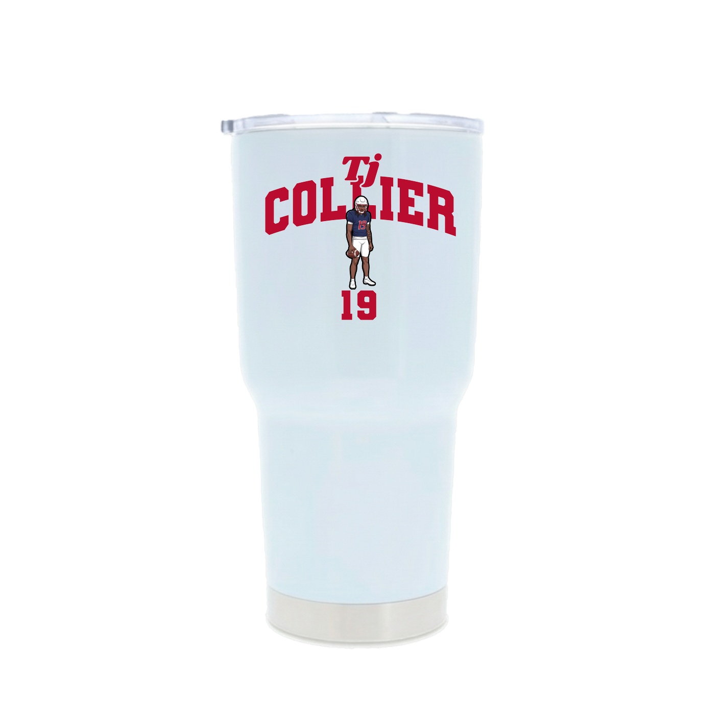 30oz Stainless Steel Tumbler — Signature Arch in White
