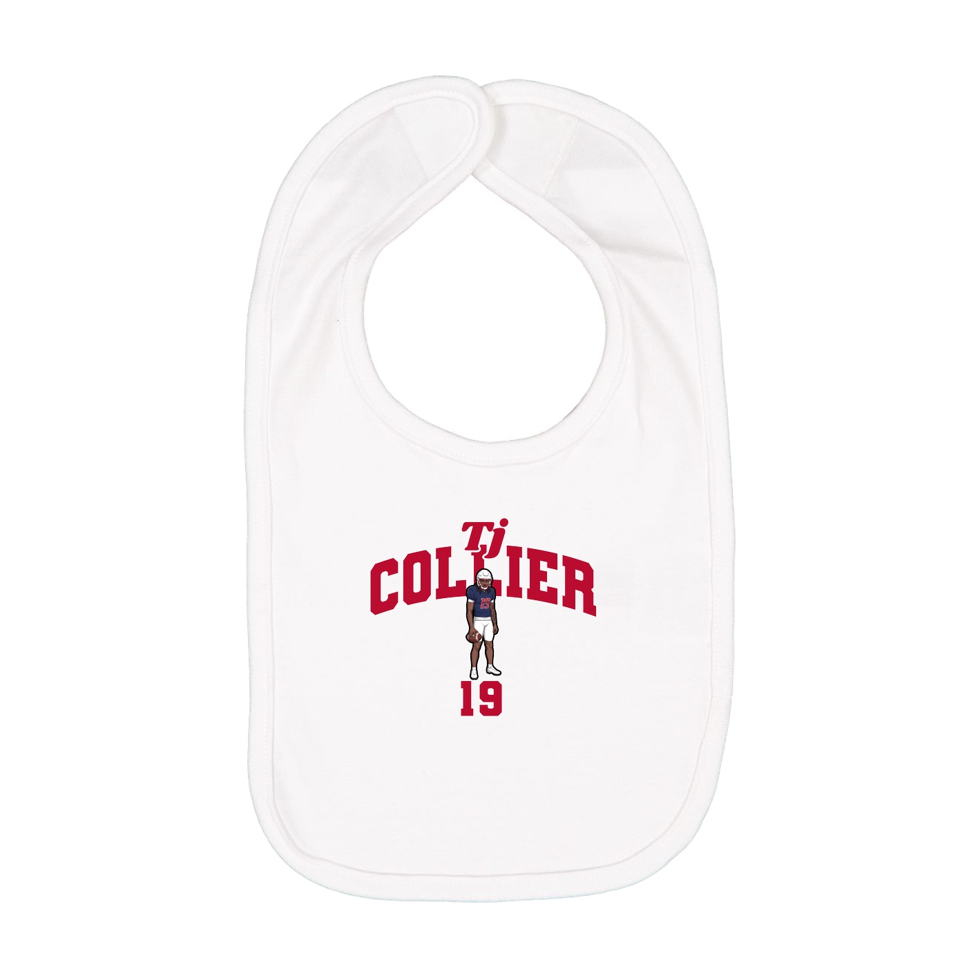 Infant Bib — Signature Arch in White
