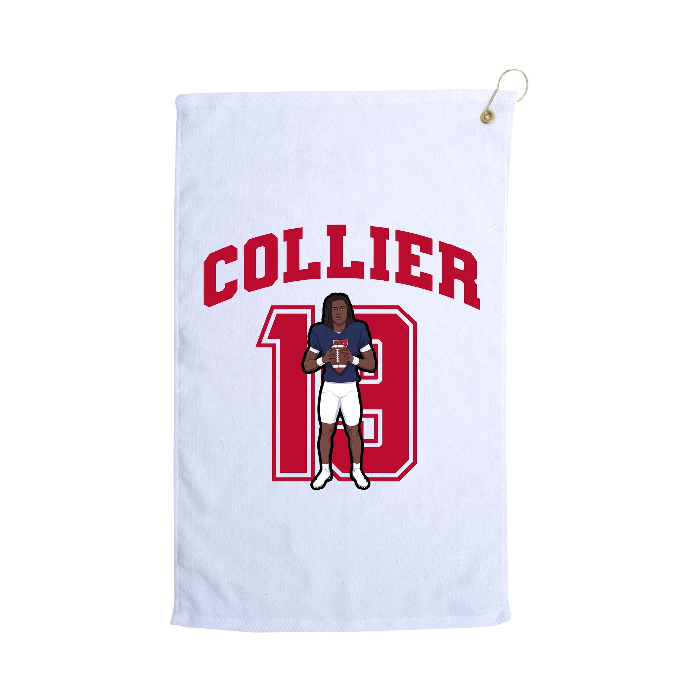 Golf Towel — Number in White