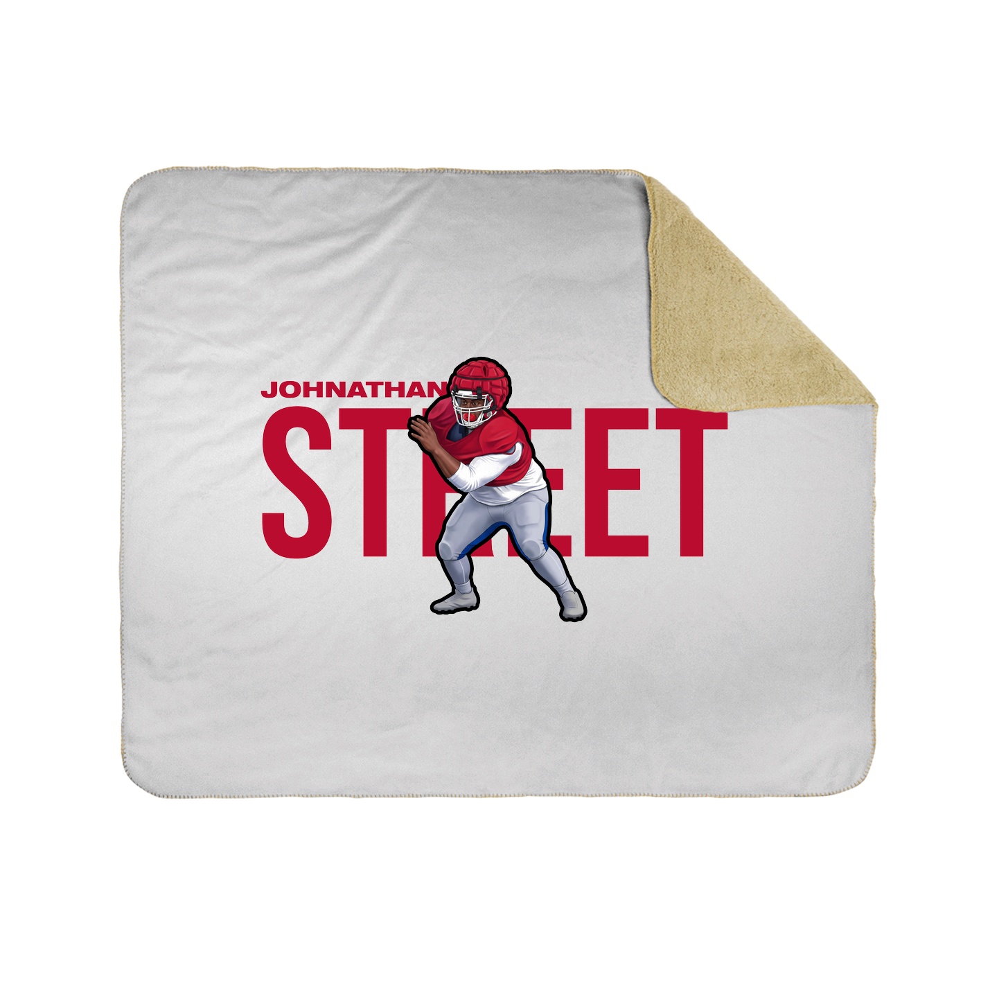 Throw Blanket — Player Name in White