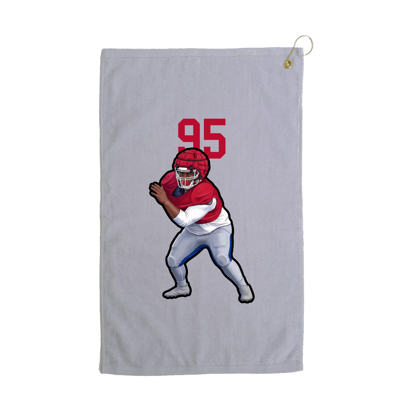 Golf Towel — Number Top in Grey
