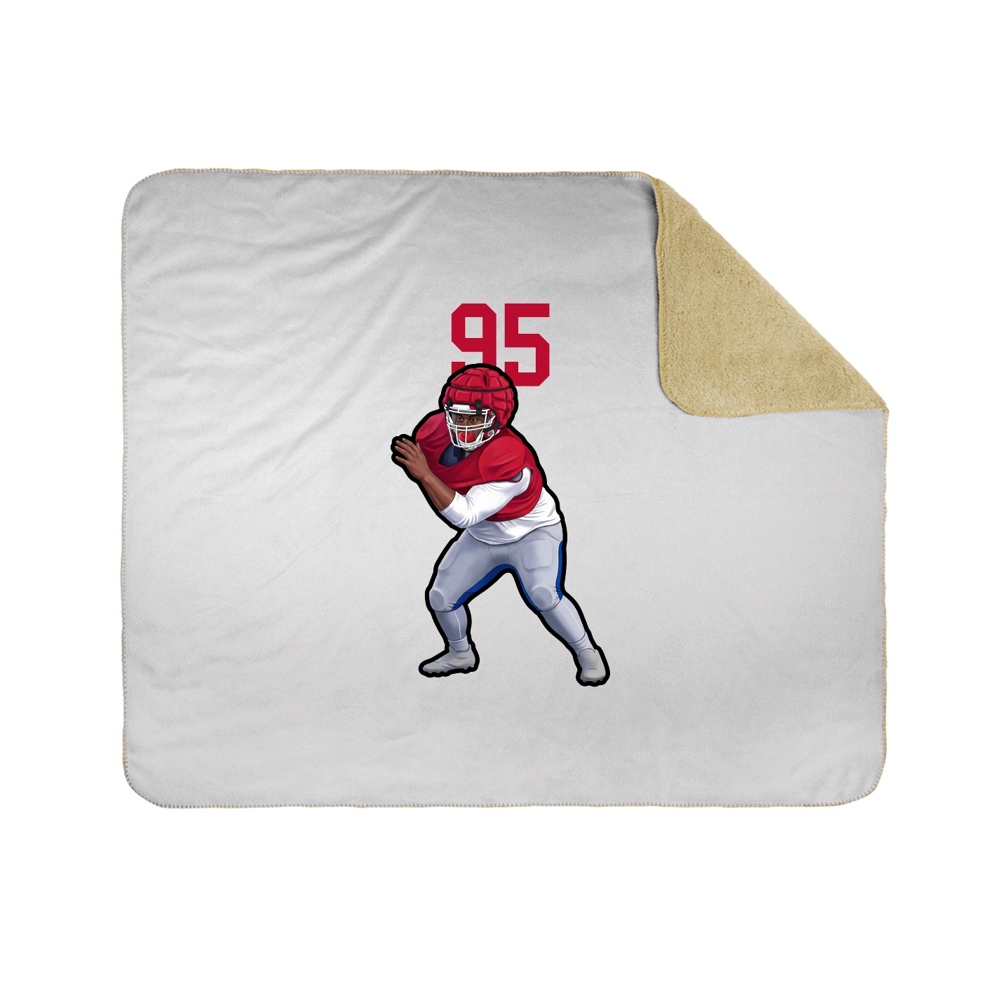 Throw Blanket — Number Top in White