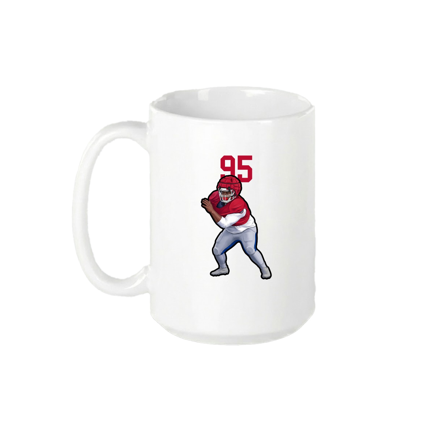 15oz Coffee Mug — Number Top in White