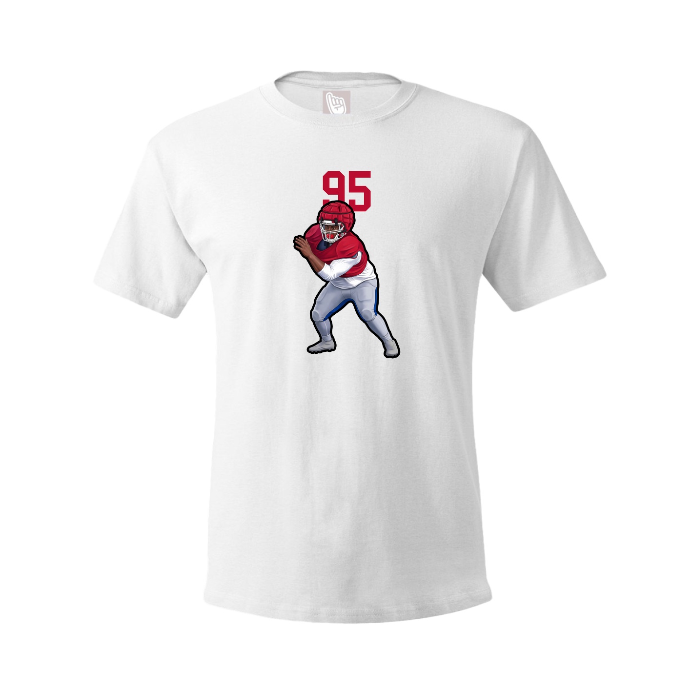 Youth Tee — Number Top in White