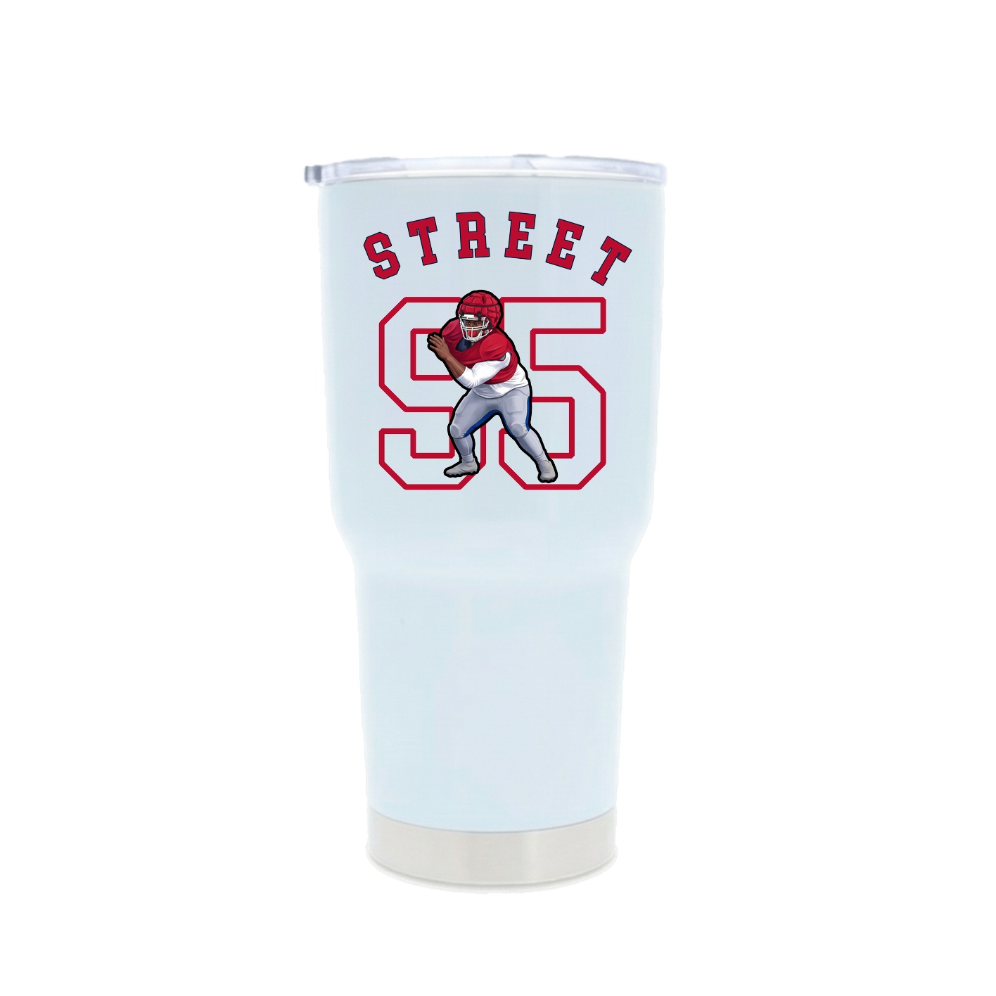 30oz Stainless Steel Tumbler — Shirsey Arch in White