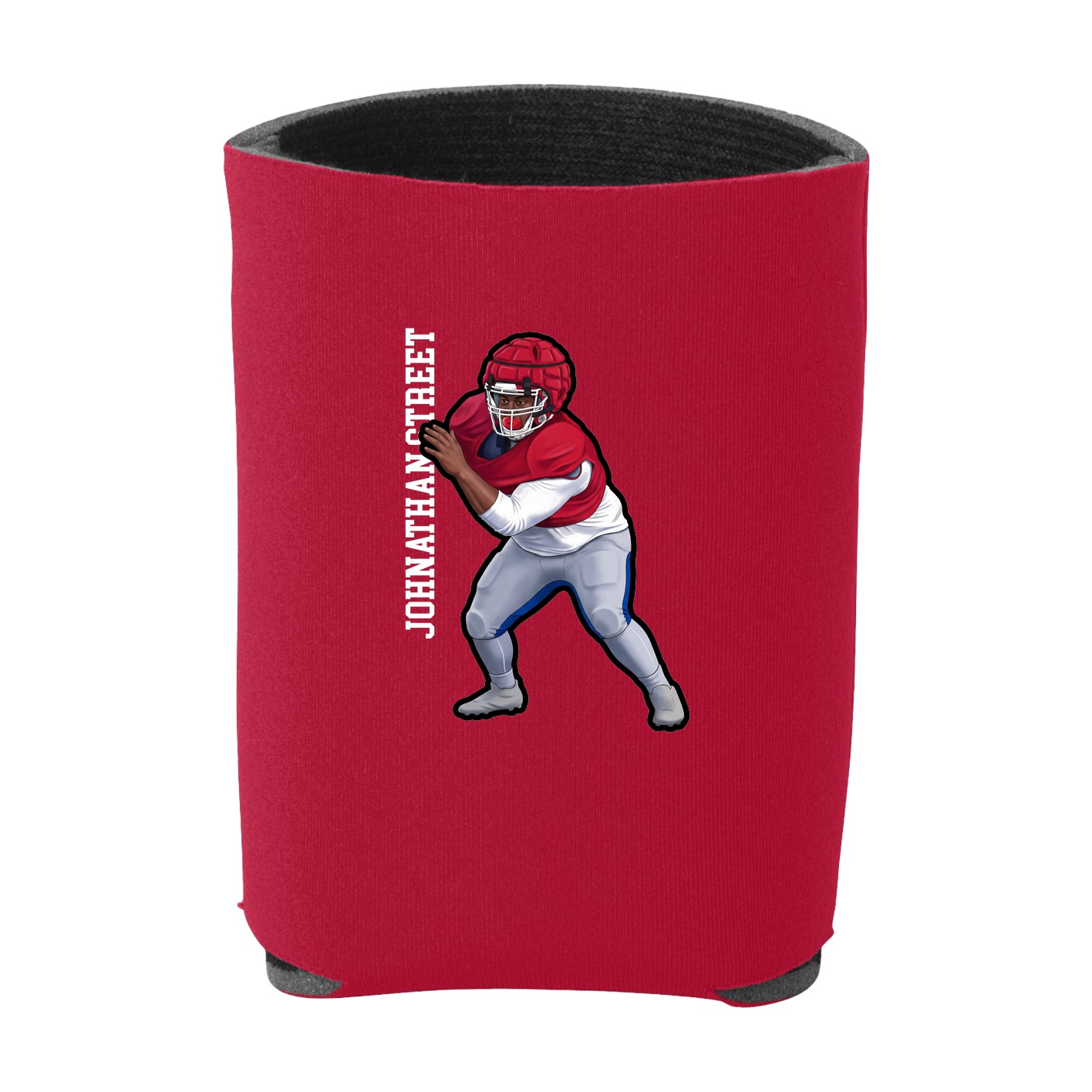 Can Holder — Name Vertical in Red
