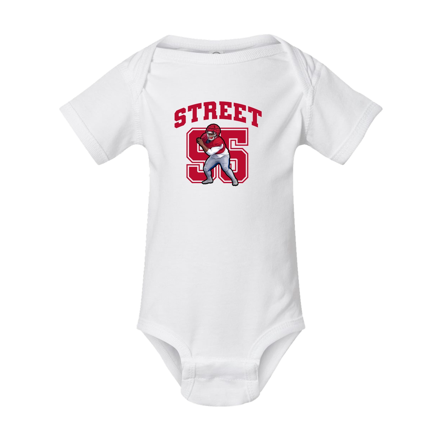 Baby Onesie — Number in White