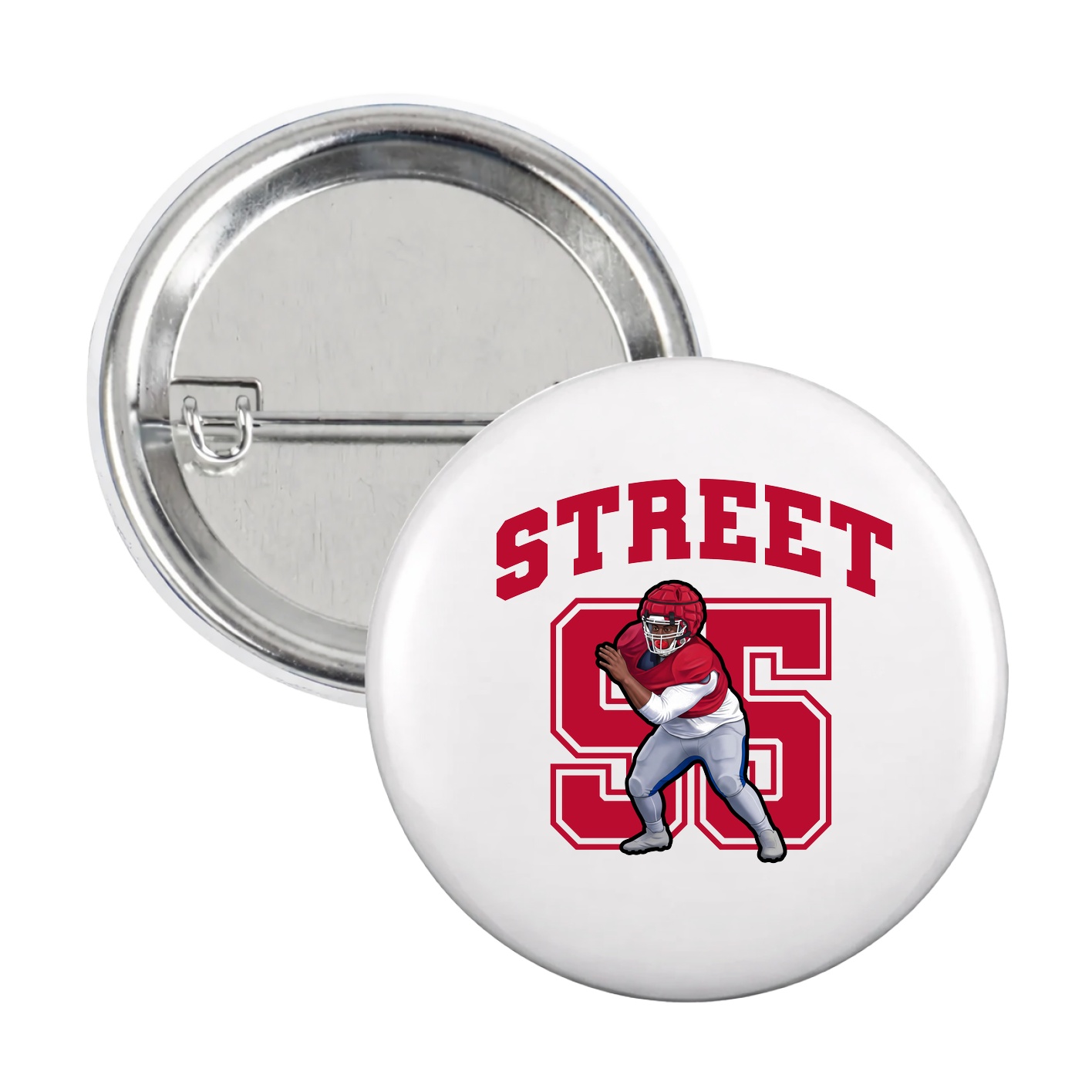 Game Day Button — Number in White
