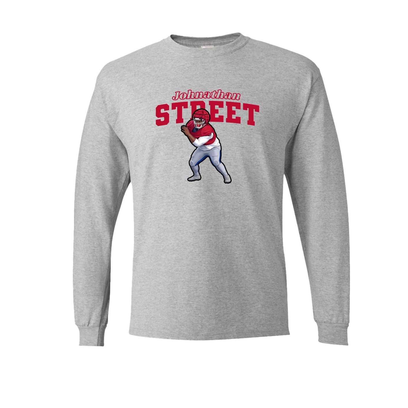 Long Sleeve Tee — Name Arch in Grey