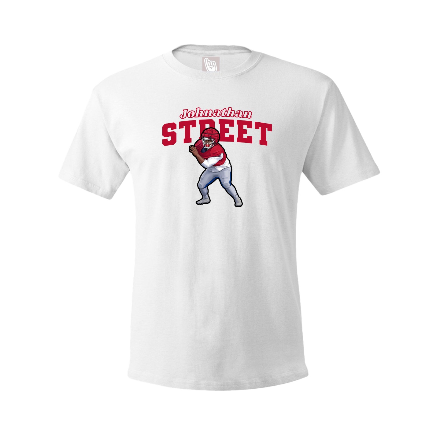 Youth Tee — Name Arch in White