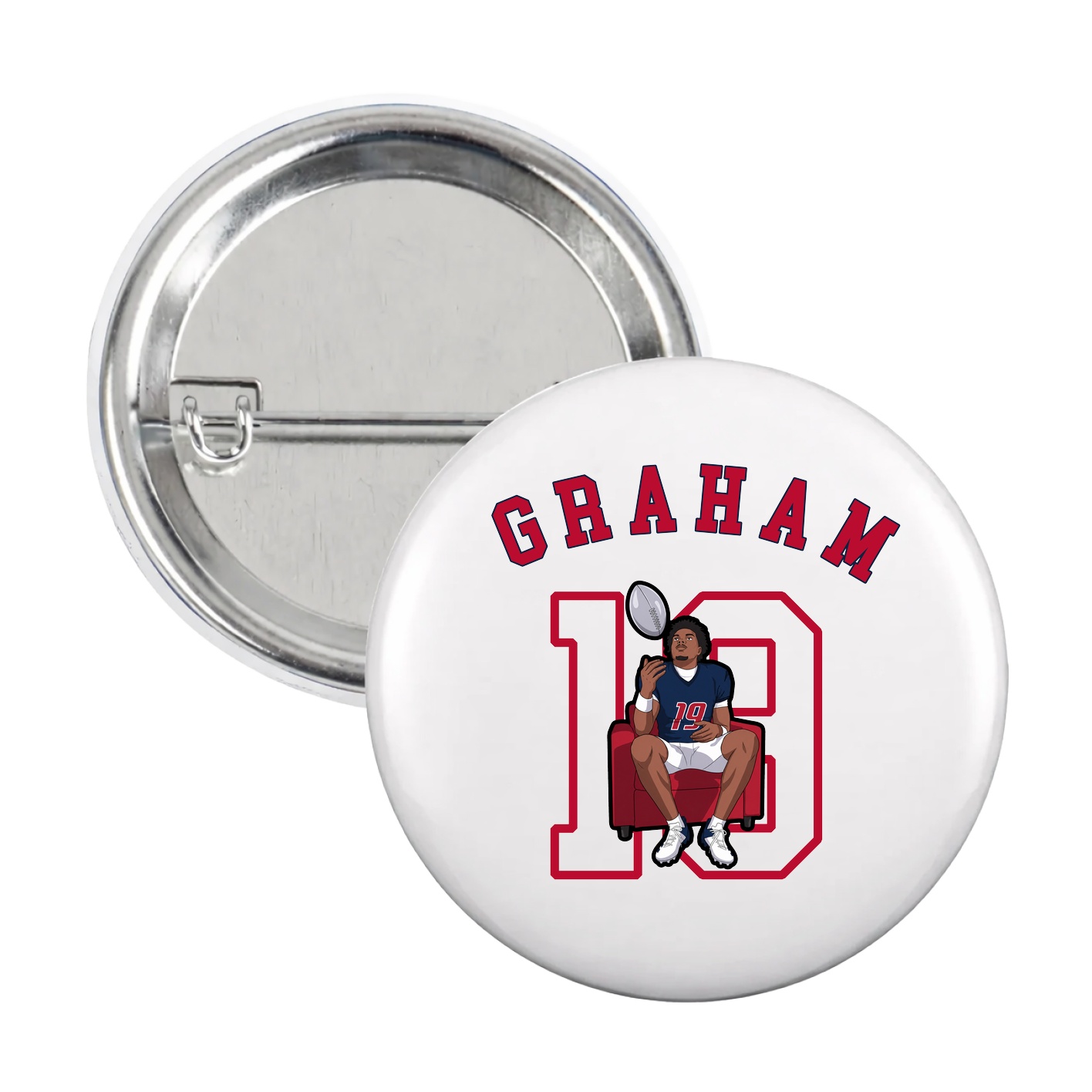 Game Day Button — Shirsey Arch in White