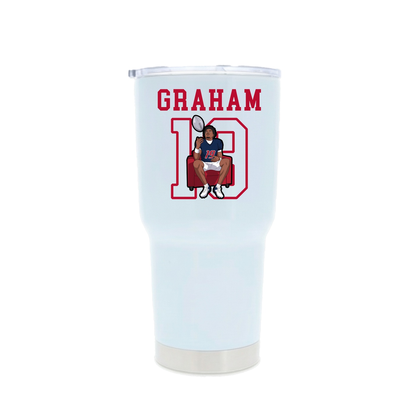 30oz Stainless Steel Tumbler — Shirsey in White