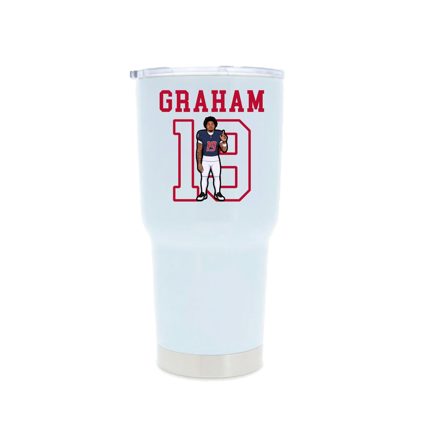 30oz Stainless Steel Tumbler — Shirsey in White