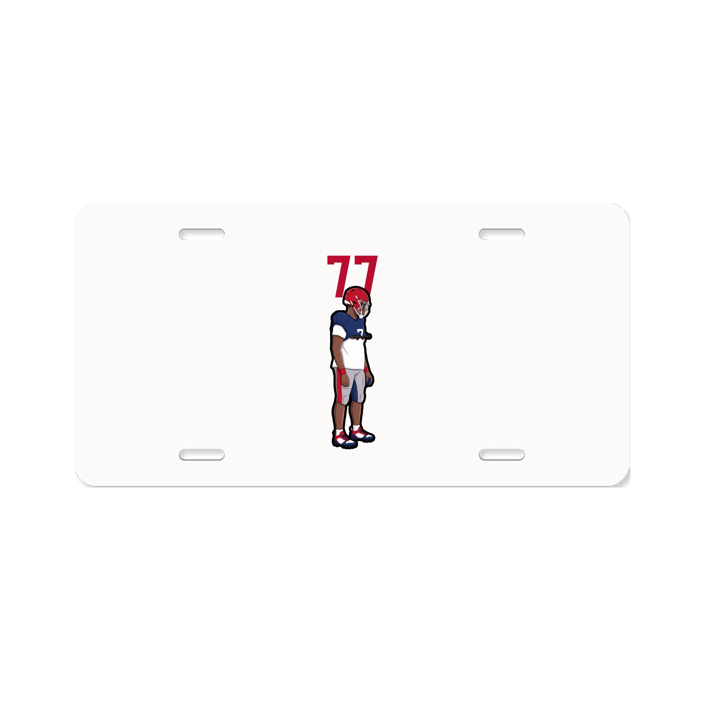 License Plate — Number Top in Classic