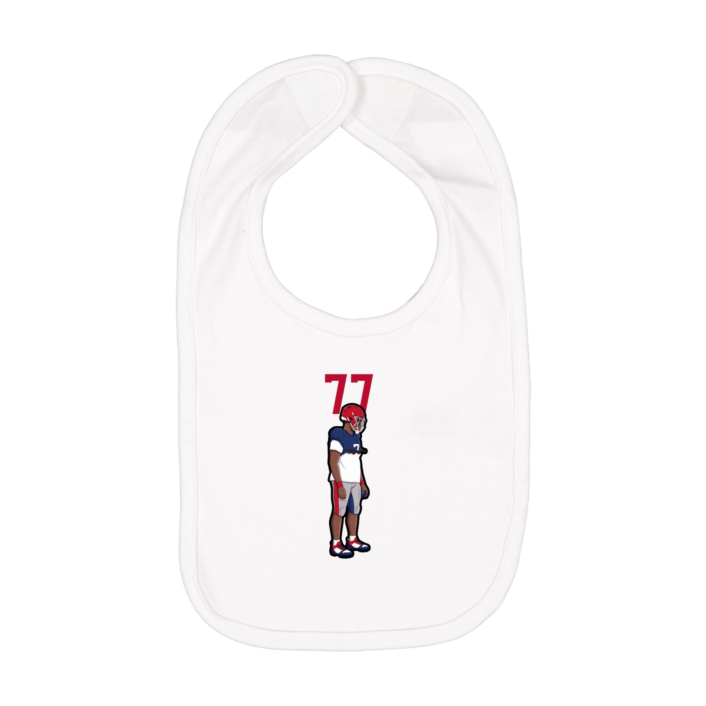 Infant Bib — Number Top in White