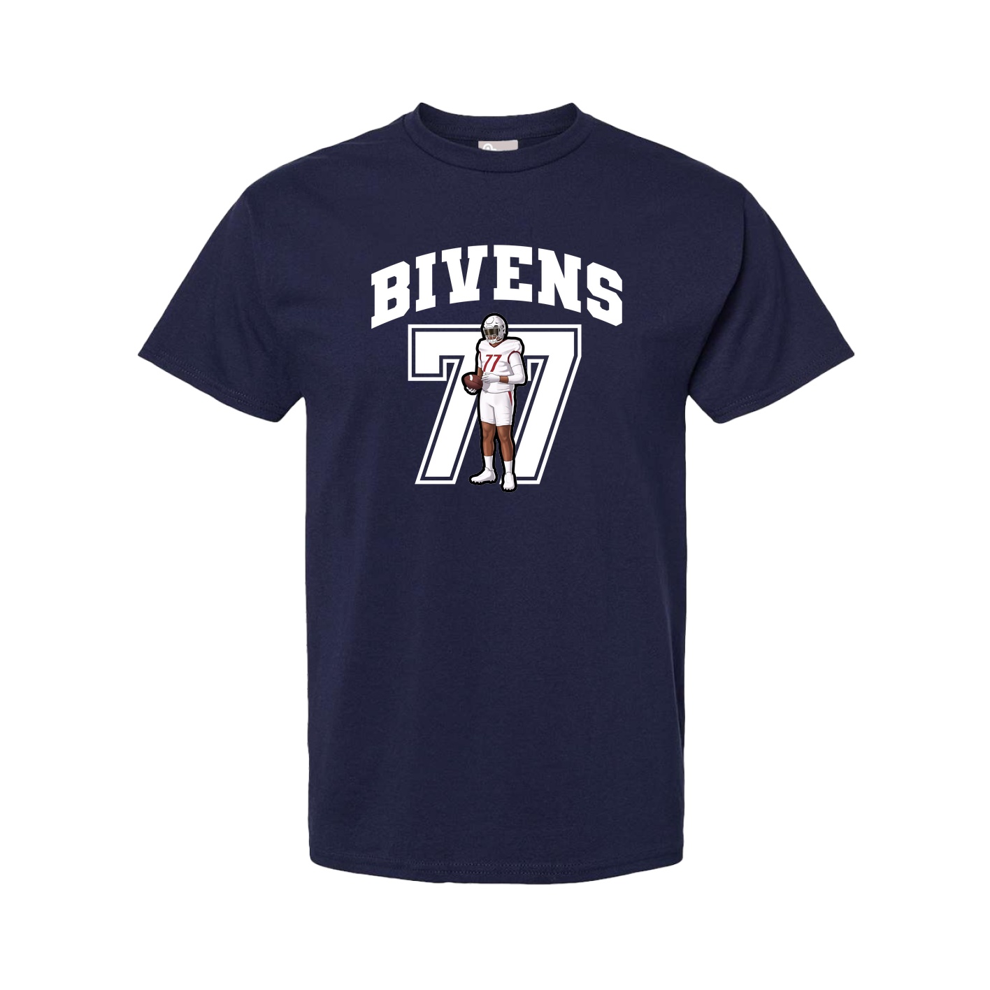 Youth Tee — Number in Navy
