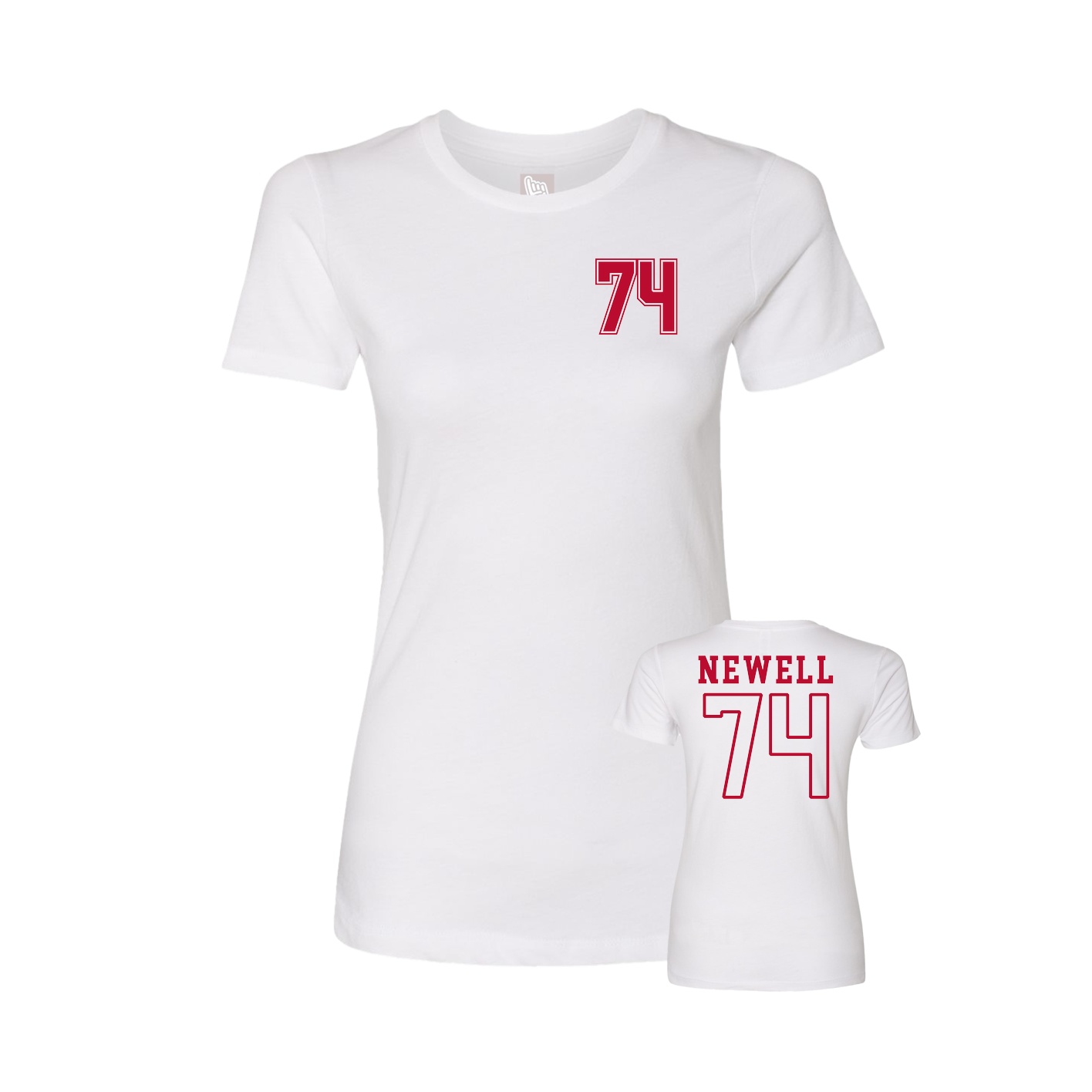 Womens Tee — Chest Back in White