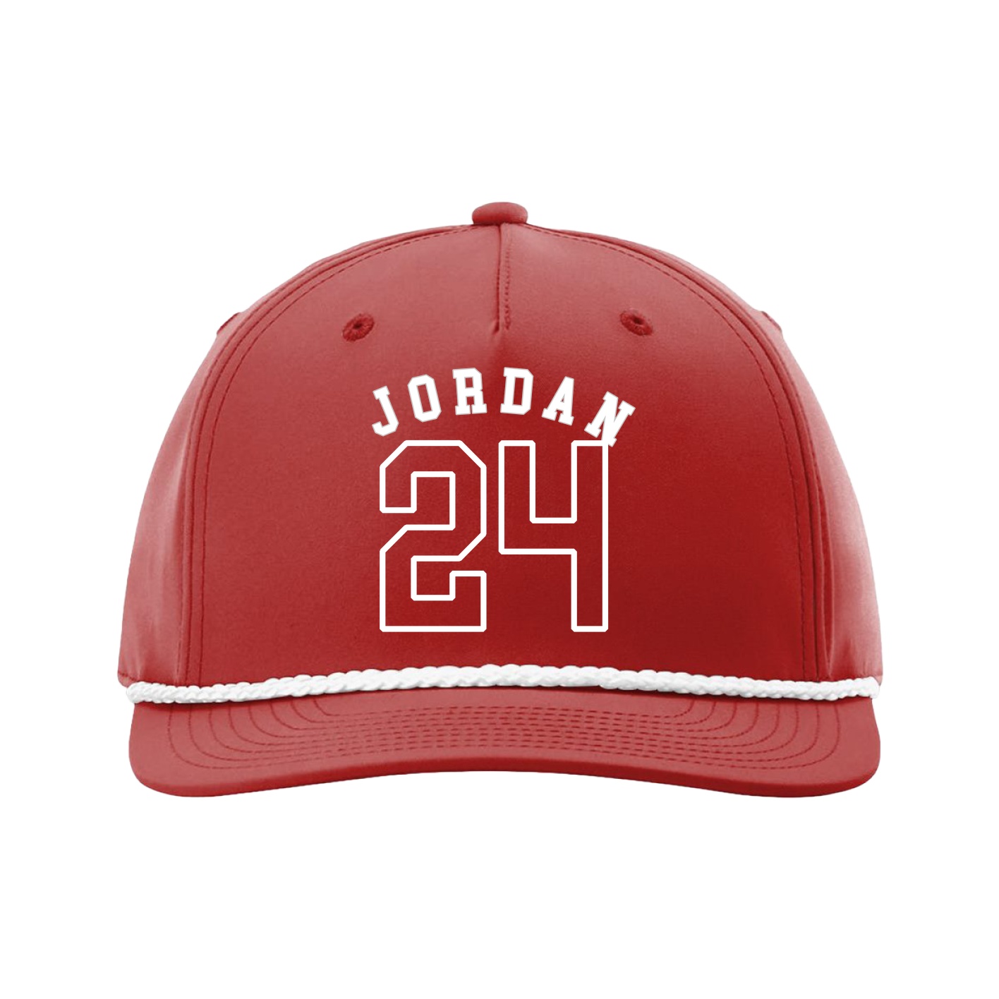 Five-Panel Classic Rope Cap — Shirsey Arch in Red