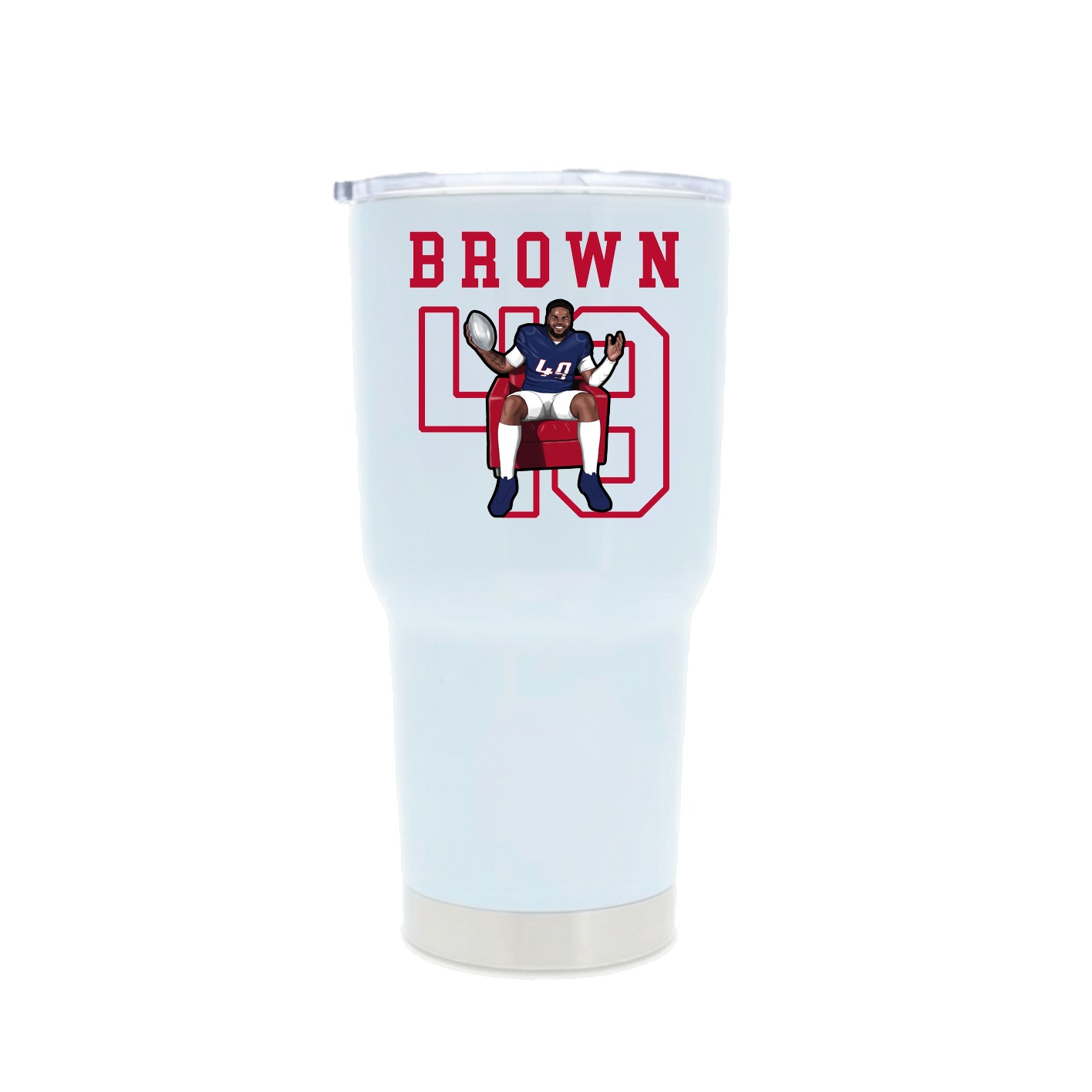 30oz Stainless Steel Tumbler — Shirsey in White