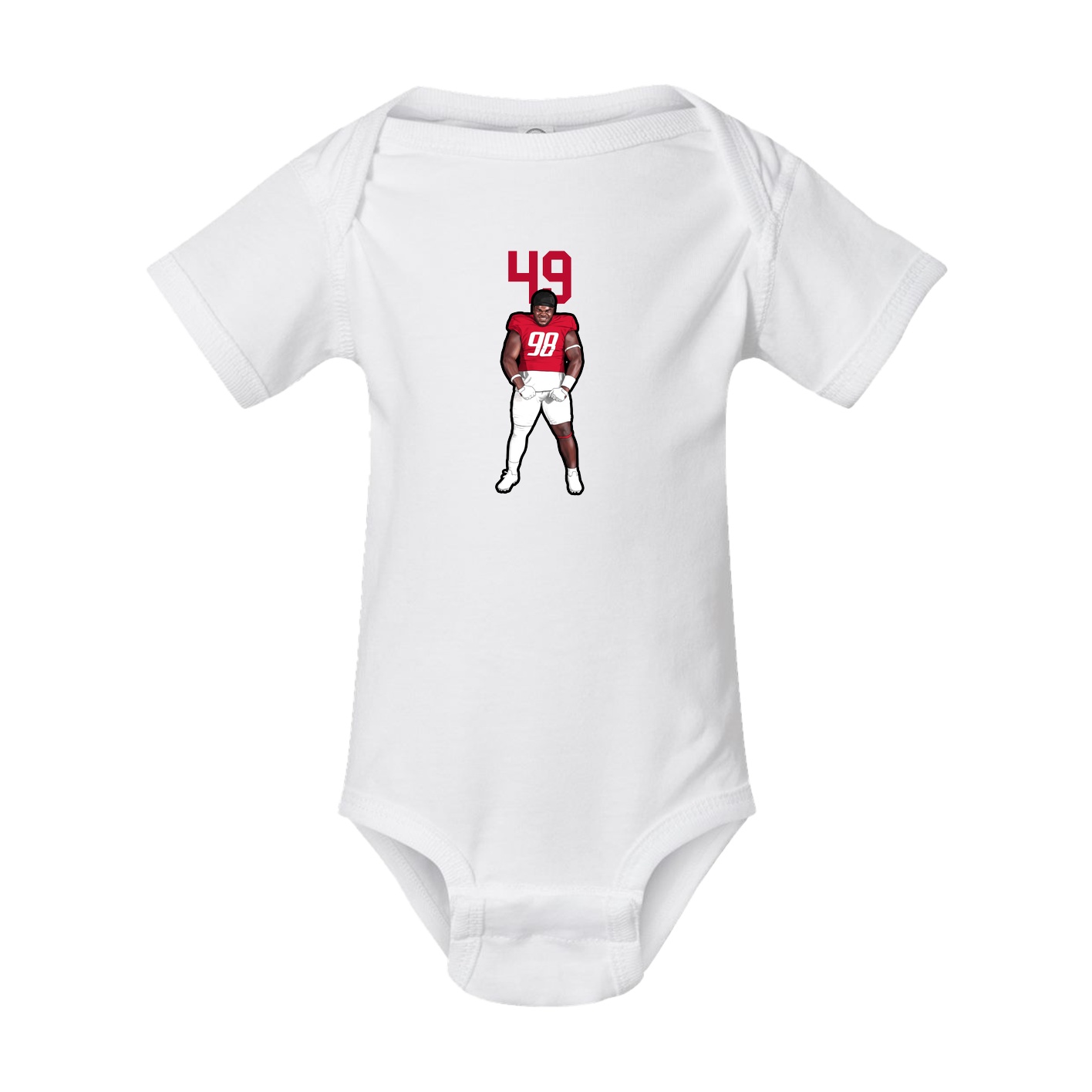 Baby Onesie — Number Top in White