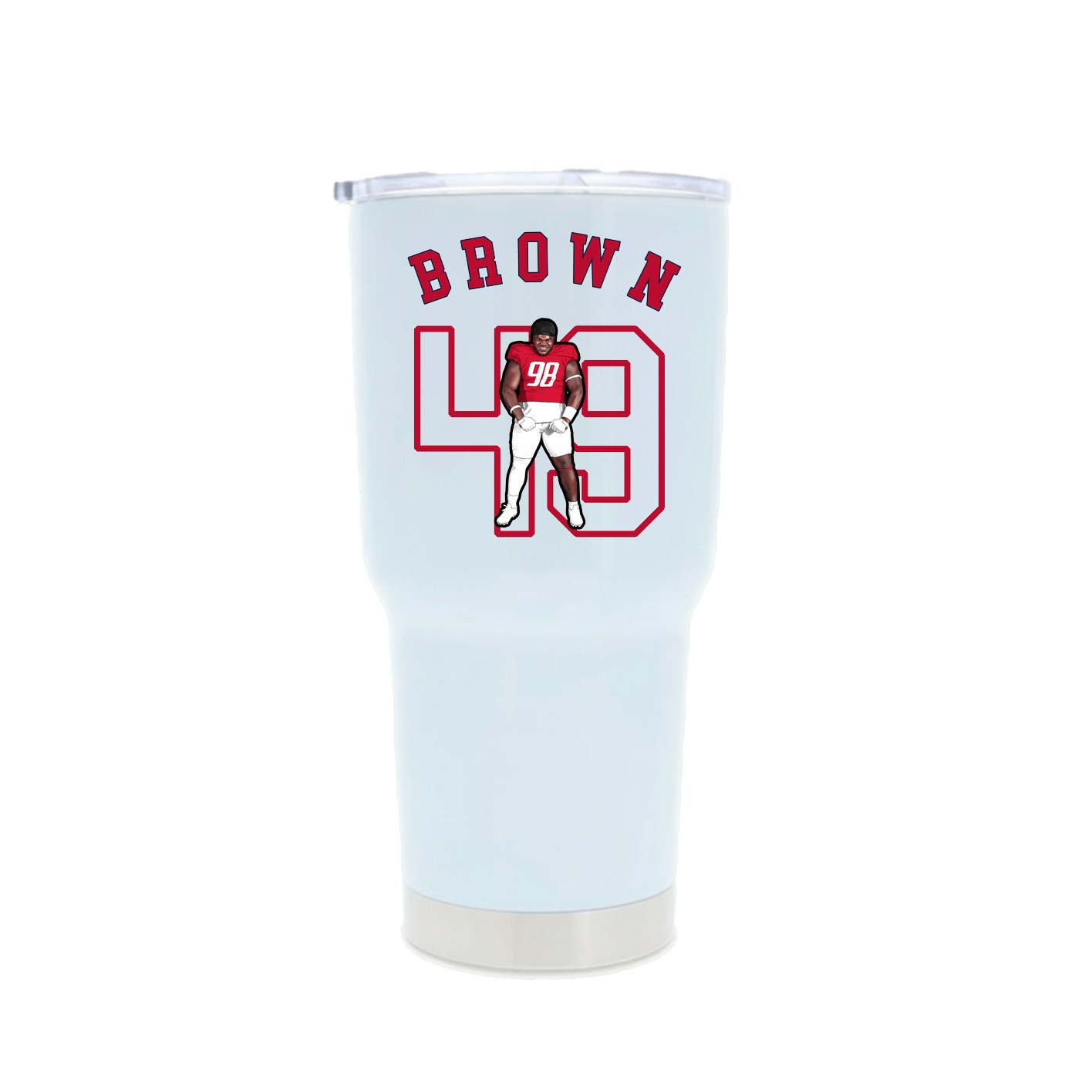 30oz Stainless Steel Tumbler — Shirsey Arch in White