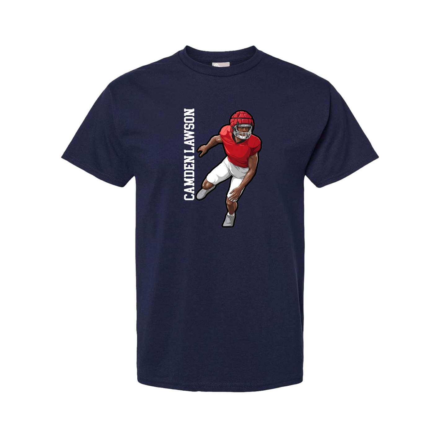 Youth Tee — Name Vertical in Navy