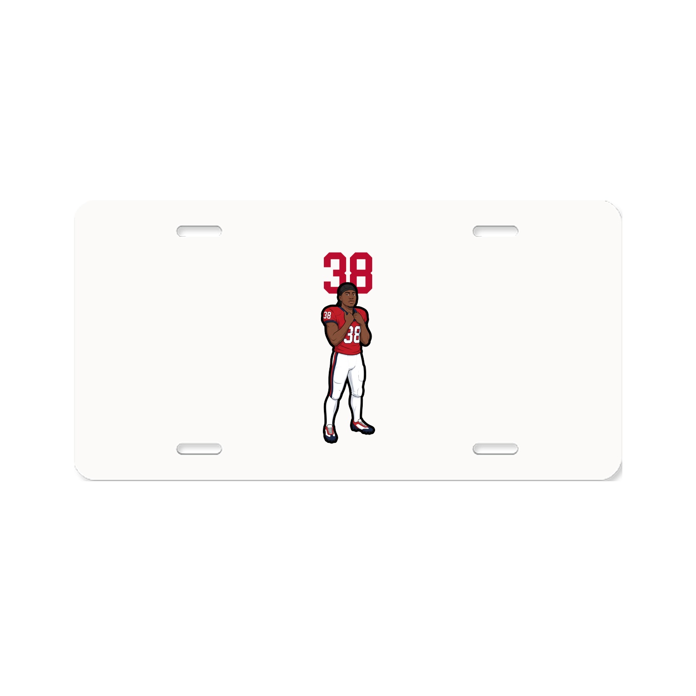 License Plate — Number Top in Classic