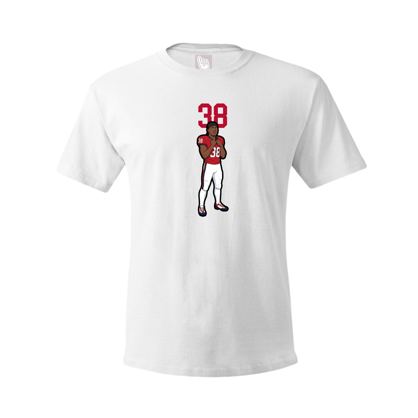 Youth Tee — Number Top in White
