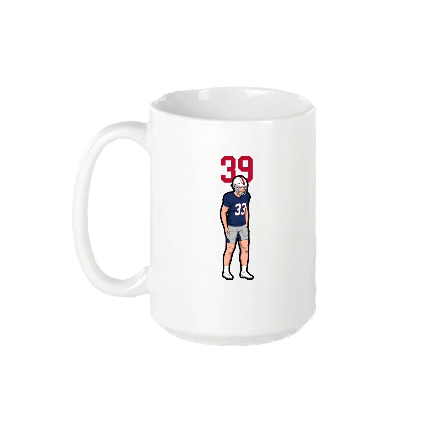 15oz Coffee Mug — Number Top in White