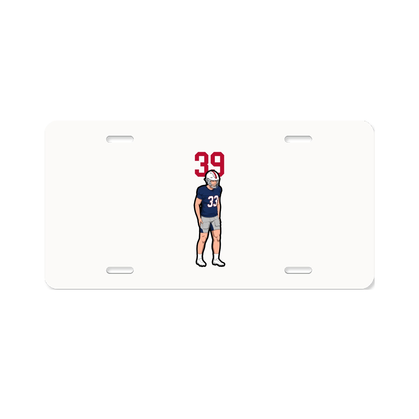 License Plate — Number Top in Classic
