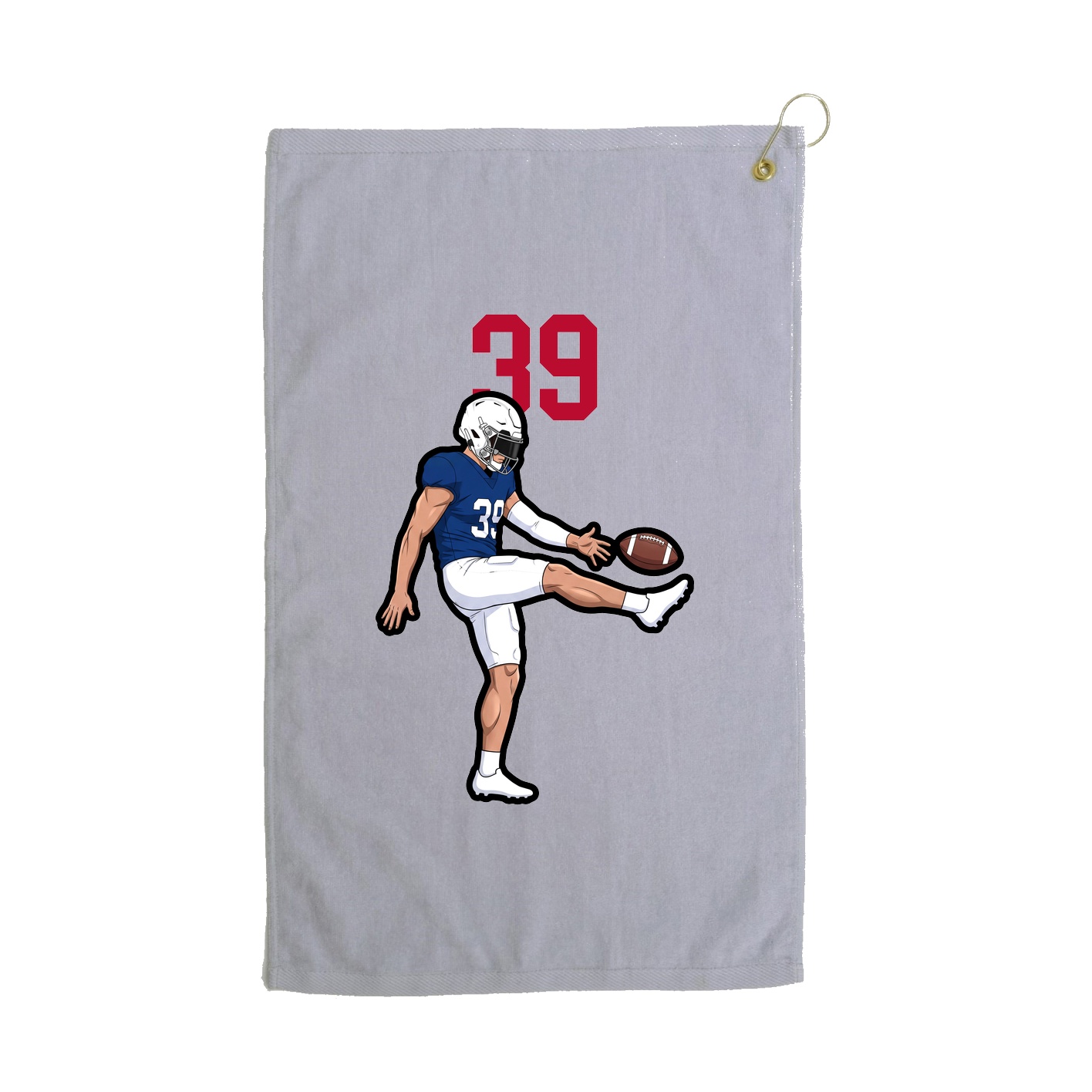 Golf Towel — Number Top in Grey