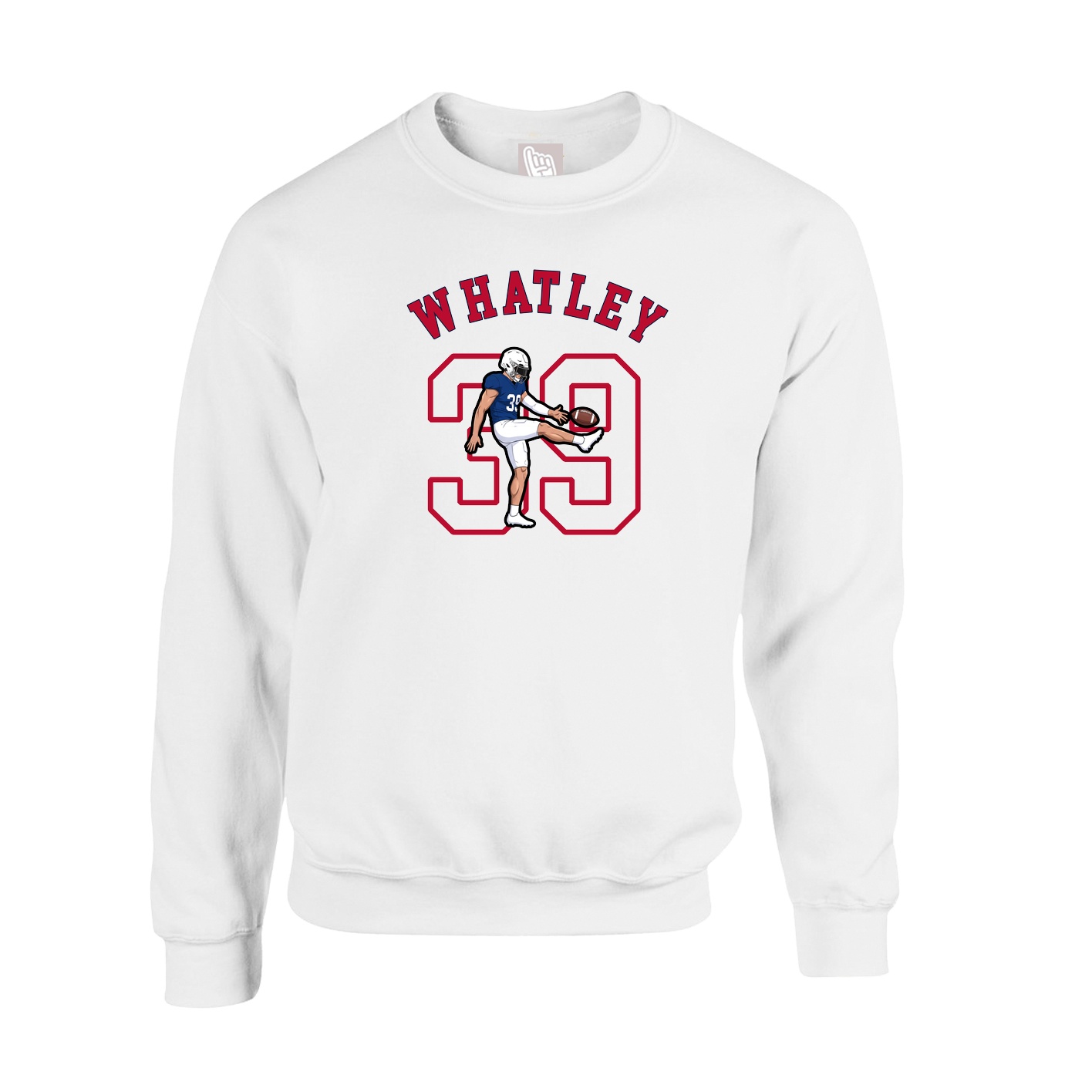 Fleece Crew — Shirsey Arch in White