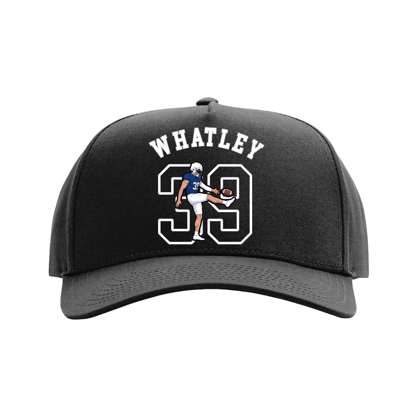 Full Fabric Five-Panel Champ Cap — Shirsey Arch in Black