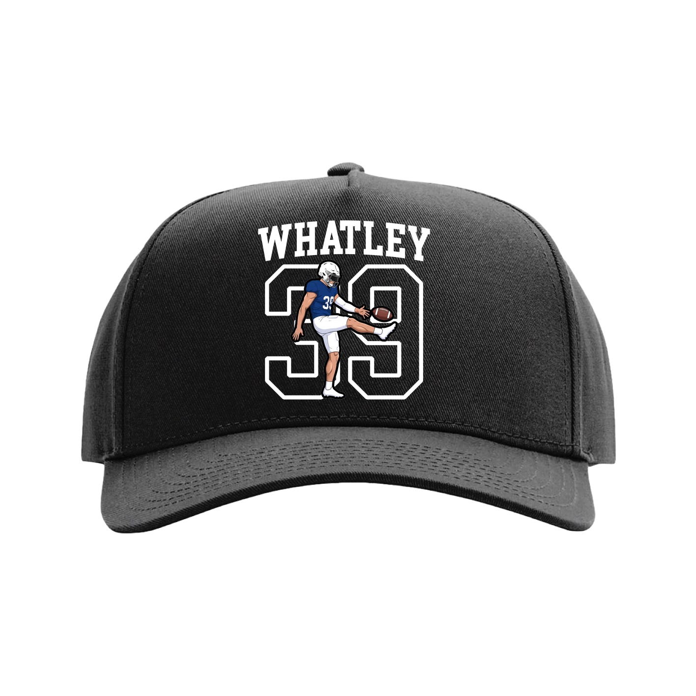 Full Fabric Five-Panel Champ Cap — Shirsey in Black