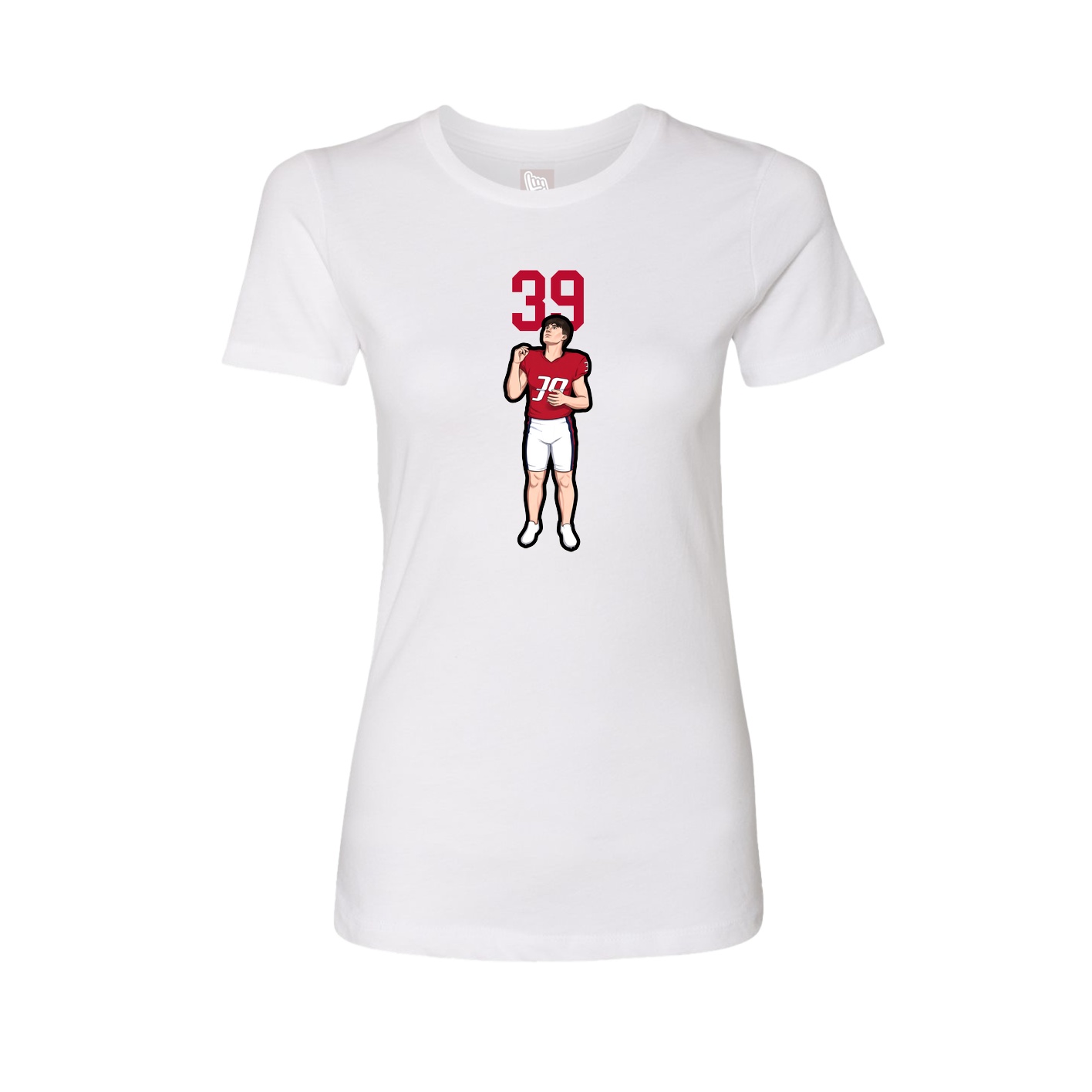 Womens Tee — Number Top in White