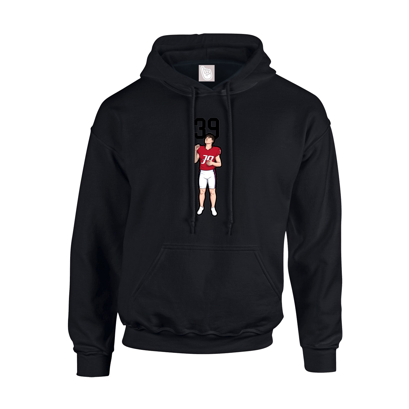 Hoodie — Number Top in Black