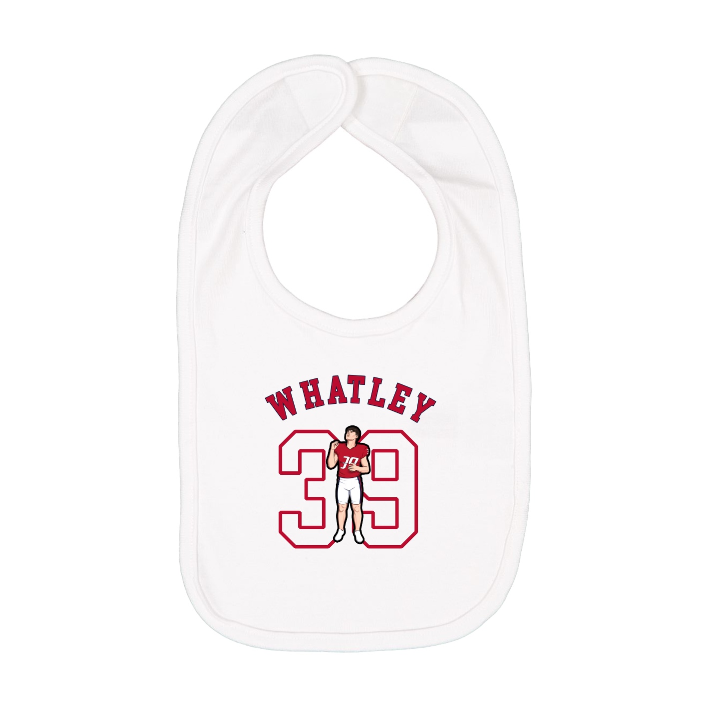 Infant Bib — Shirsey Arch in White